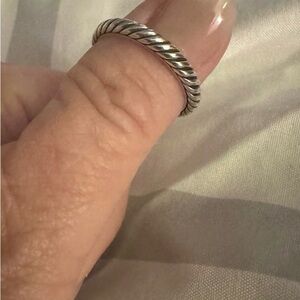 Elegant Silver Twisted Ring